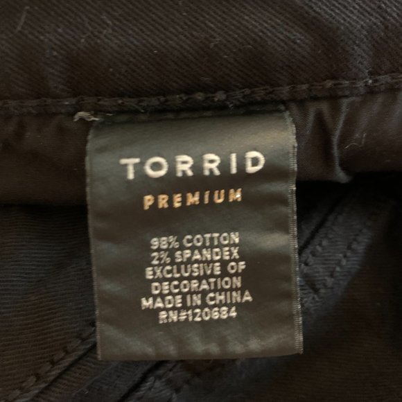 Torrid Premium Skinny Distressed/ Embellished Jeans Sz 26 - Picture 10 of 11